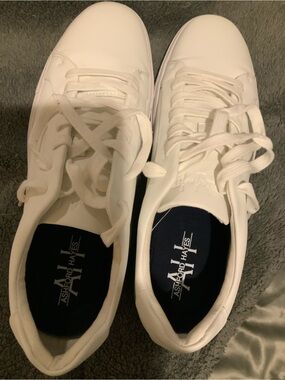 Ashford Hayes Stake Men’s Minimalist Low-Top White Sneakers Lace Up -Super cool!
